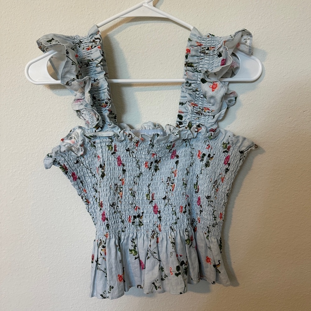 Hill House Paz Top - Blue Floral